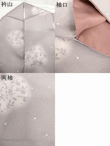 平和屋着物●上質な小紋 桜丸文 暈し染め 正絹 逸品 AABG5383cs