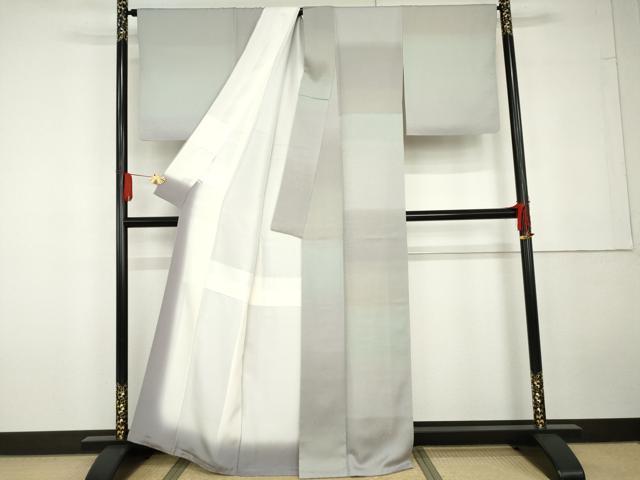 平和屋着物●友禅作家 佐波古直明 小紋 花唐草文 暈し染め 正絹 逸品 AABG5391cs