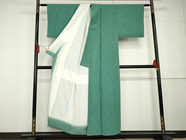 平和屋着物●人間国宝 初代 六谷梅軒(六谷紀久男)錐彫り 重要無形文化 財伊勢型紙 江戸小紋 吉祥人物文 正絹 逸品 未使用 AABG5405cs
