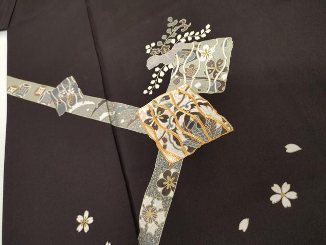 平和屋着物●訪問着 駒刺繍 色紙重ね花鳥文 金彩 正絹 逸品 AABG5409cs