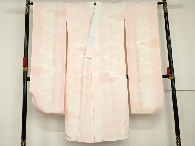 平和屋着物●振袖用長襦袢 袷 雲重ね地紋 暈し染め 正絹 逸品 AABG5416cs