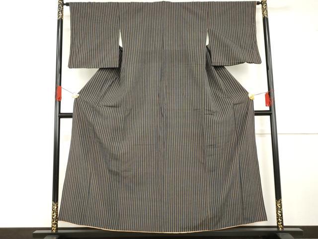 平和屋着物●お召 縞 高島屋扱い 正絹 逸品 AABG5417cs