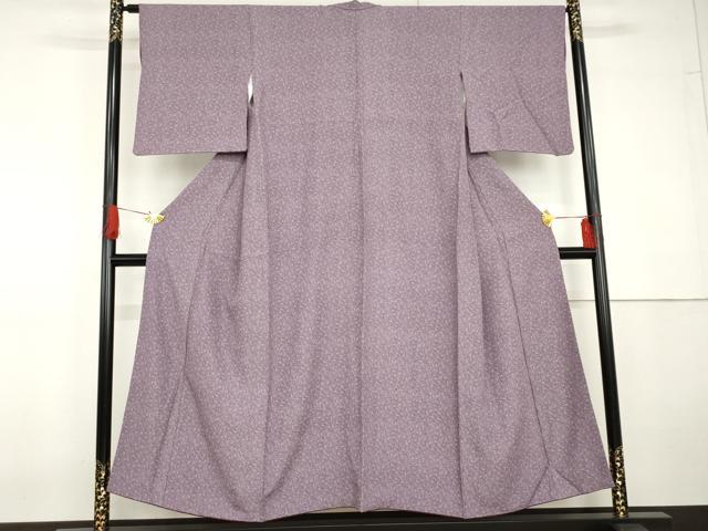 平和屋着物●江戸小紋 葡萄枝葉文 正絹 逸品 AABG5424cs