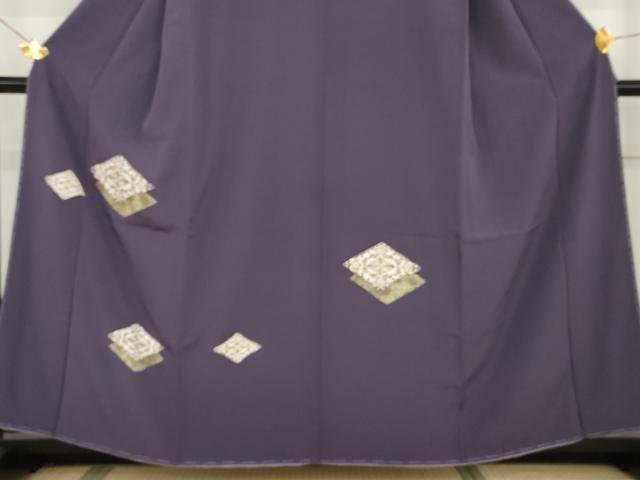 平和屋着物●訪問着 刺繍 花菱文 金彩 正絹 逸品 未使用 AABG5429cs
