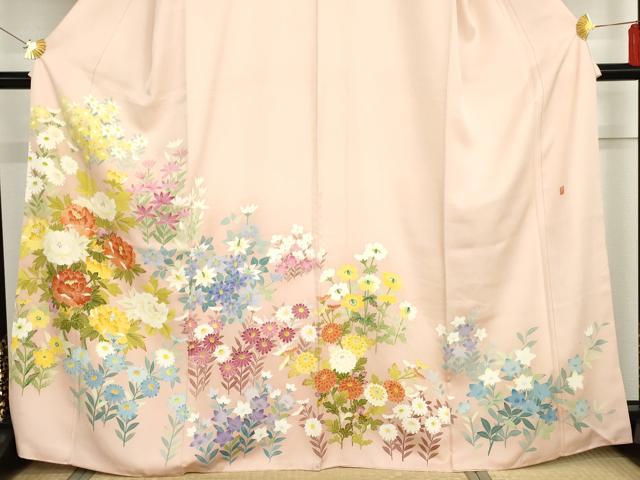 平和屋着物●本加賀友禅作家 毎田仁郎 訪問着 枝花文 正絹 逸品 AABG5437cs