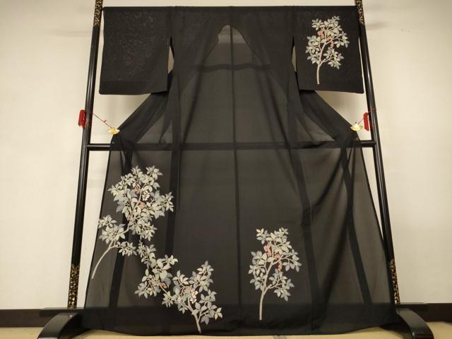 平和屋着物*夏物 訪問着 絽 友禅 南天文 そごう百貨店扱い 正絹 逸品 AABG5448jd