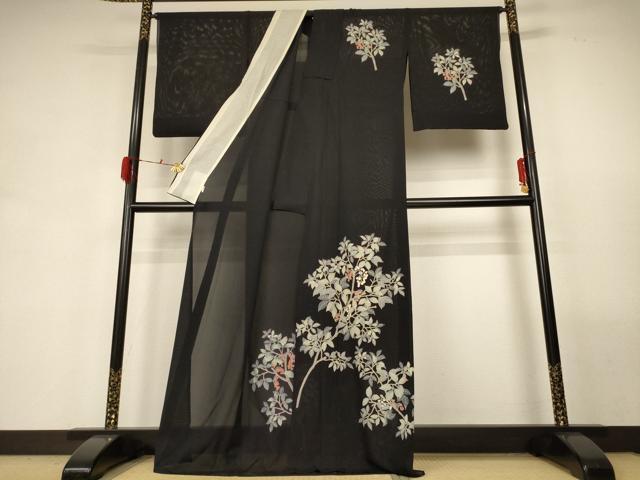 平和屋着物*夏物 訪問着 絽 友禅 南天文 そごう百貨店扱い 正絹 逸品 AABG5448jd