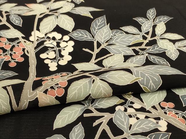 平和屋着物*夏物 訪問着 絽 友禅 南天文 そごう百貨店扱い 正絹 逸品 AABG5448jd