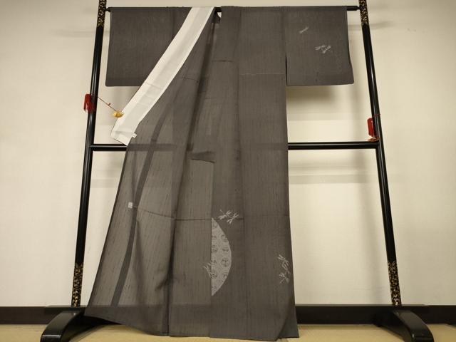 平和屋着物*夏物 日本のお笑いタレント 俳優 画家 書家 片岡鶴太郎 訪問着 紗 蜻蛉 小田急百貨店扱い 正絹 逸品 AABG5449jd