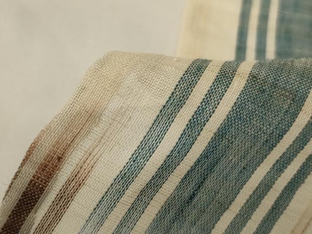 平和屋着物*夏物 ファッションデザイナー コシノジュンコ 上布 変わり縞 麻 逸品 AABG5453jd