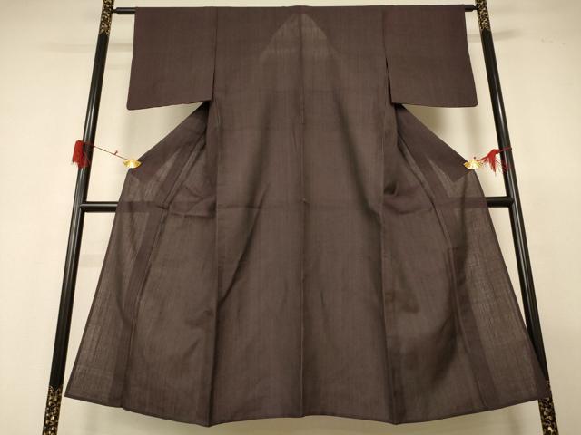 平和屋着物*夏物 手織竹絲布 紬 憲法色 康石オリジナル 絹×竹糸 反端付き 未使用 AABG5467jd