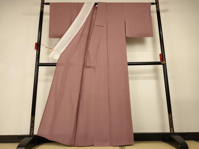 平和屋着物*夏物 色無地 絽 浅蘇芳色 正絹 逸品 AABG5478jd