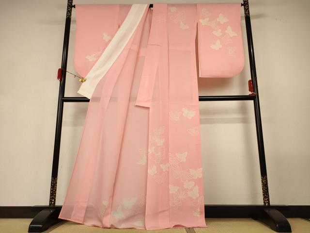 平和屋着物*夏物 訪問着 絽 舞蝶文 正絹 逸品 AABG5487jd