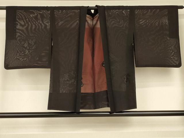 平和屋着物▽羽織 スリーシーズン 春夏秋 塵除け 流水花文 正絹 逸品 AABG5511jd