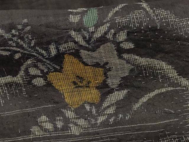 平和屋着物*夏物 重要無形文化財 本場宮古上布 雲重ね花文 苧麻 逸品 AABG5519jd