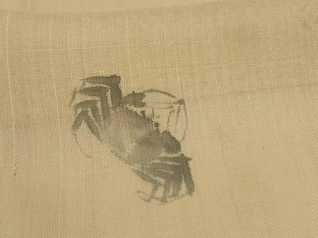 平和屋着物*夏物 訪問着 紗 手描き 蟹 正絹 逸品 AABG5550jd