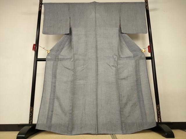 平和屋着物*夏物 小千谷ちぢみ 縞 綿麻 逸品 AABG5552jd