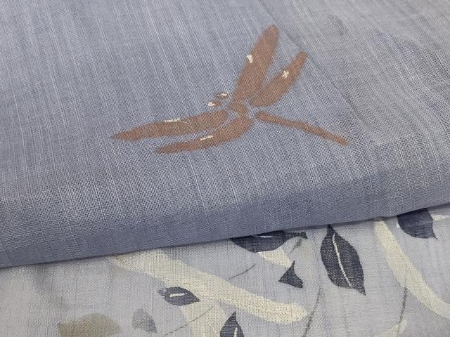 平和屋着物*夏物 アンティーク 大正ロマン 小紋 紗 蜻蛉 正絹 逸品 AABG5554jd