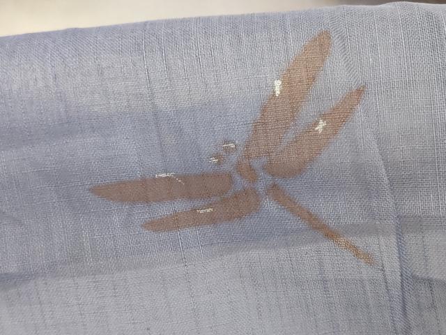 平和屋着物*夏物 アンティーク 大正ロマン 小紋 紗 蜻蛉 正絹 逸品 AABG5554jd