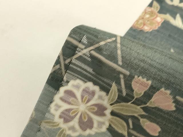 平和屋着物*夏物 小紋 絽 吉祥花文 金彩 洗える着物 AABG5559jd