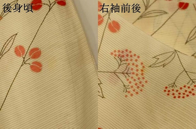 平和屋着物*夏物 小紋 絽 萩文 正絹 逸品 未使用 AABG5569jd