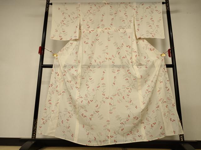平和屋着物*夏物 小紋 絽 萩文 正絹 逸品 未使用 AABG5569jd
