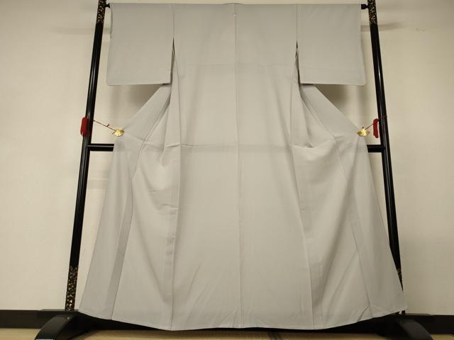 平和屋着物*夏物 色無地 絽 絹鼠色 正絹 逸品 AABG5579jd