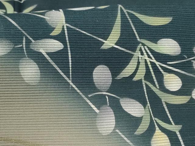 平和屋着物*夏物 訪問着 絽 手描き 枝葉文 暈し染め 金彩 正絹 逸品 AABG5589jd