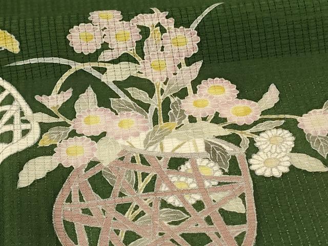 平和屋着物*夏物 訪問着 変わり絽 飾花文 正絹 逸品 AABG5590jd