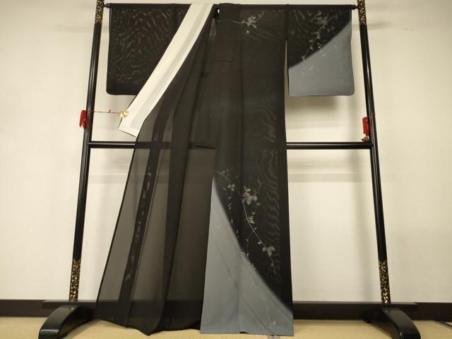 平和屋着物*夏物 訪問着 絽 花蝶文 正絹 逸品 AABG5593jd