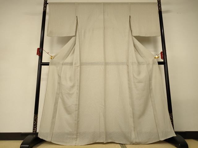 平和屋着物*夏物 色無地 霞文紗 砂色 正絹 逸品 AABG5599jd