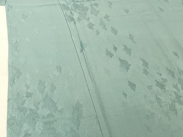 平和屋着物▽上質な色無地 単衣 樹林地紋 勿忘草色 正絹 逸品 AABG5608jh