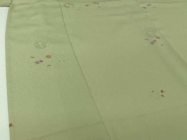 平和屋着物▽小紋 単衣 舞花文 洗える着物 AABG5609jh