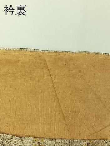 平和屋着物▽本塩沢 単衣 幾何学文様 正絹 逸品 AABG5626jh
