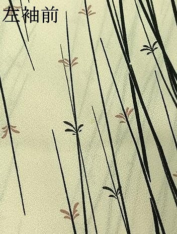 平和屋着物▽小紋 単衣 草花文 洗える着物 AABG5654jh