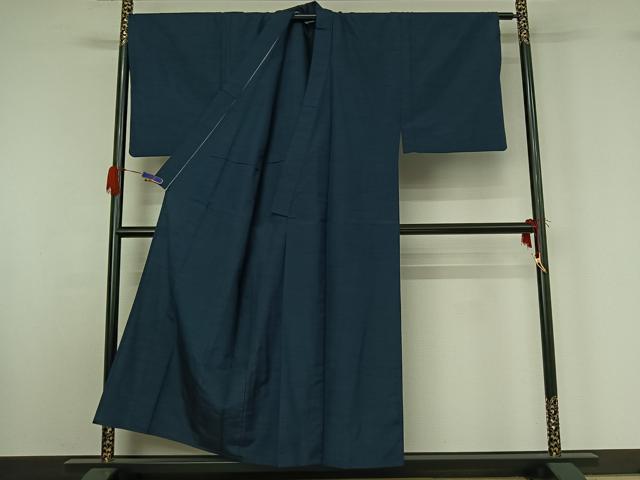 平和屋着物▽男性 紬 単衣 アンサンブル 格子 正絹 逸品 AABG5659jh