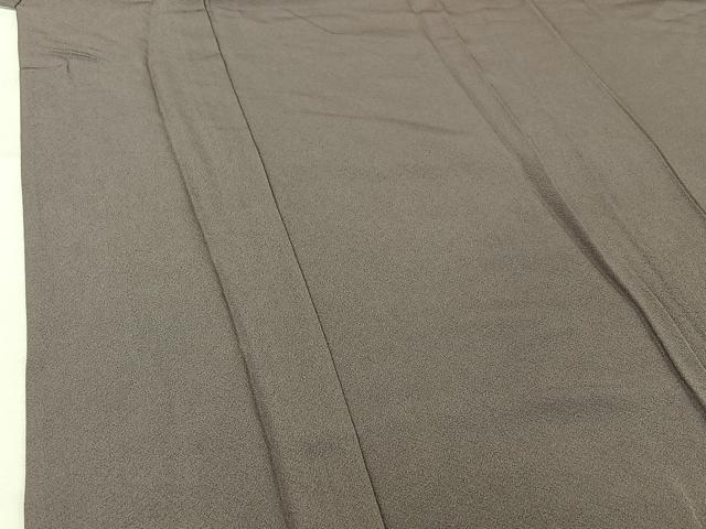 平和屋着物▽上質な色無地 単衣 源氏鼠色 ロング丈 正絹 逸品 AABG5662jh