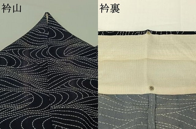 平和屋着物▽上質な小紋 単衣 流水文 正絹 逸品 AABG5665jh