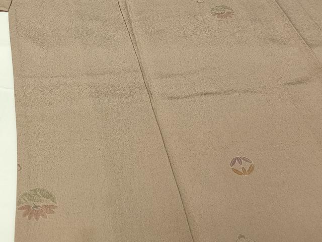 平和屋着物▽上質な小紋 単衣 花丸文 金彩 正絹 逸品 AABG5669jh