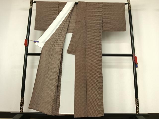 平和屋着物▽上質な小紋 単衣 立涌文 正絹 逸品 AABG5677jh