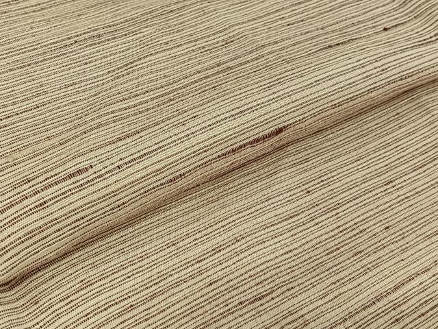 平和屋着物▽上質な紬 単衣 横段文 正絹 逸品 AABG5691jh