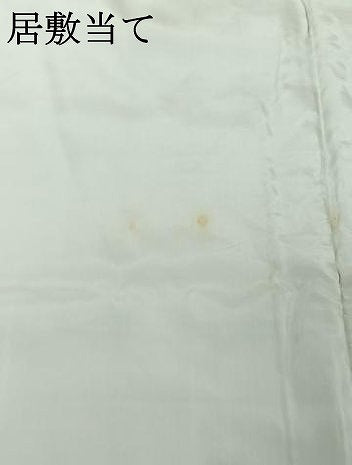 平和屋着物▽上質な小紋 単衣 作家物 緑茶染め 霞文 正絹 逸品 AABG5692jh