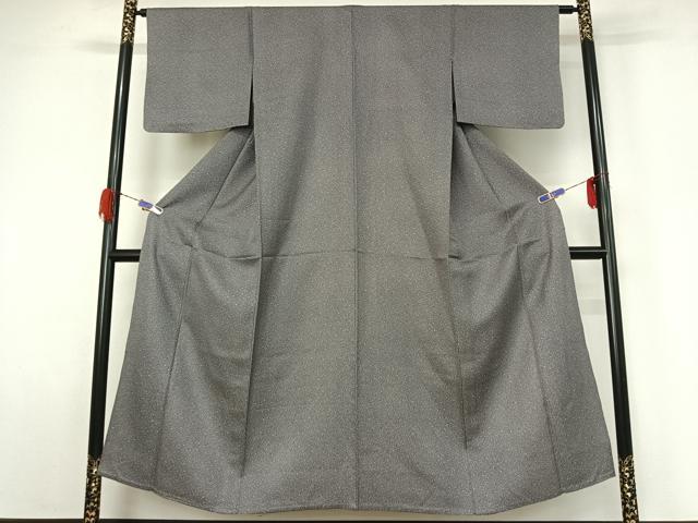 平和屋着物▽上質な小紋 単衣 石畳文 正絹 逸品 AABG5715jh