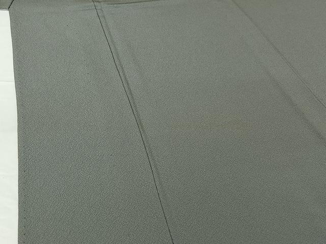 平和屋着物▽上質な色無地 単衣 作家物 草木染 錫色 反端付き 正絹 逸品 AABG5717jh