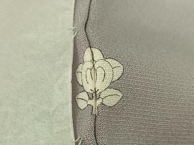 平和屋着物▽上質な色無地 単衣 暁鼠色 正絹 逸品 AABG5719jd