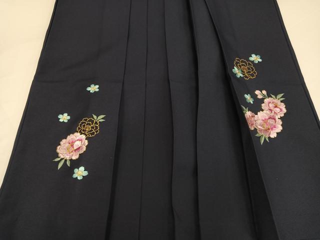 平和屋着物●女性 行灯袴 草花文 金糸 洗える着物 AABG5721ph