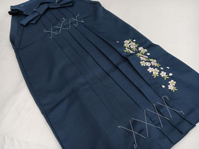 平和屋着物●女性 行灯袴 舞桜文 洗える着物 未使用 AABG5726ph
