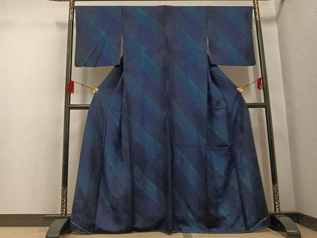 平和屋着物●上質な小紋 草木地紋 正絹 逸品 未使用 AABG5744ph