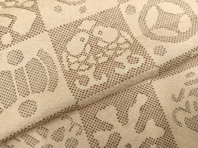 平和屋着物●上質な小紋 市松文 正絹 逸品 AABG5745ph