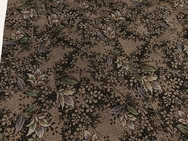 平和屋着物●本場大島紬 一元7マルキ 草花文 正絹 逸品 AABG5748ph